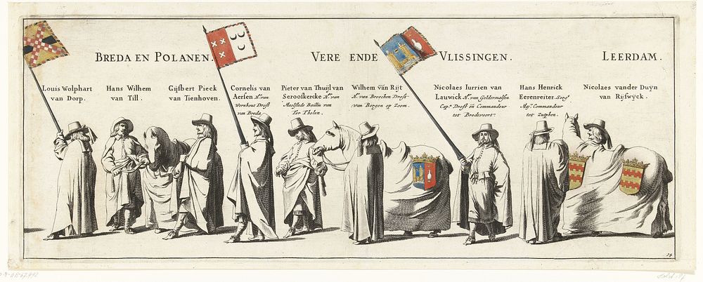 De begrafenisstoet van Frederik Hendrik (plaat nr. 14), 1647 (1647 - 1651) by Pieter Nolpe, Pieter Jansz Post, Pieter Jansz…