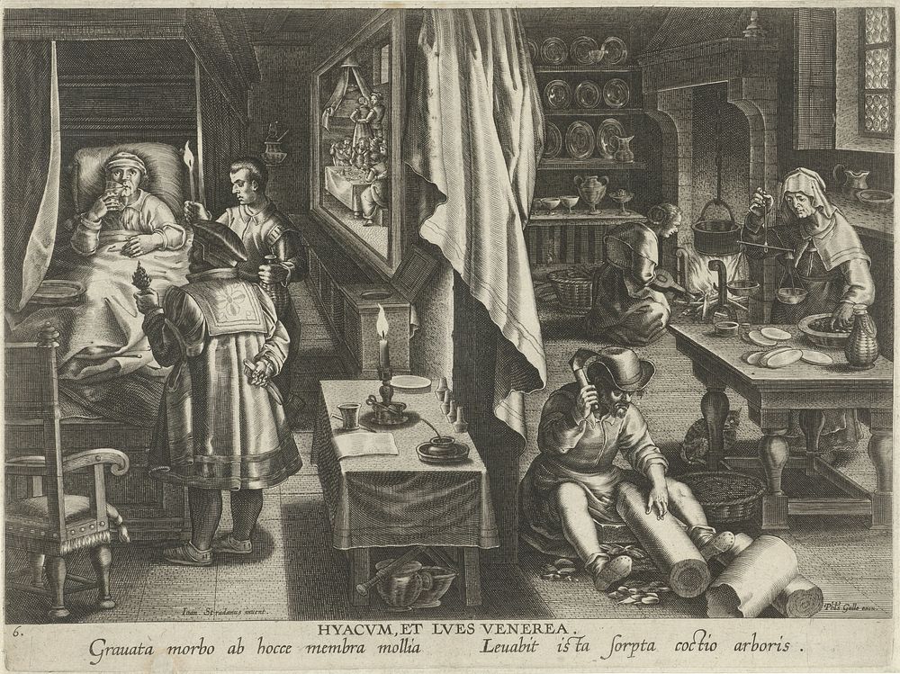 Medicine against Syphilis (c. 1589 - c. 1593) by Philips Galle, Jan van der Straet and Philips Galle