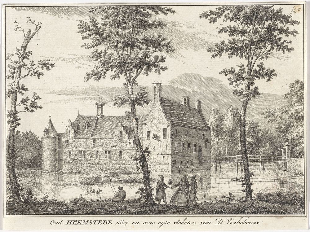 Gezicht op Oud Heemstede (1607) by anonymous and David Vinckboons