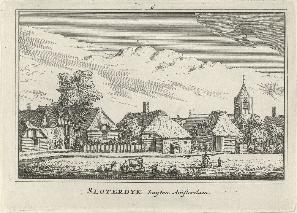 Sloterdijk (1727 - 1733) by Abraham Rademaker, Willem Barents and Antoni Schoonenburg