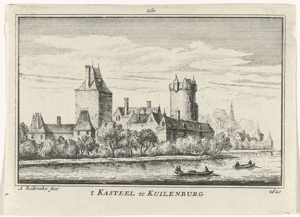 Kasteel Culemborg (1727 - 1733) by Abraham Rademaker, Willem Barents and Antoni Schoonenburg