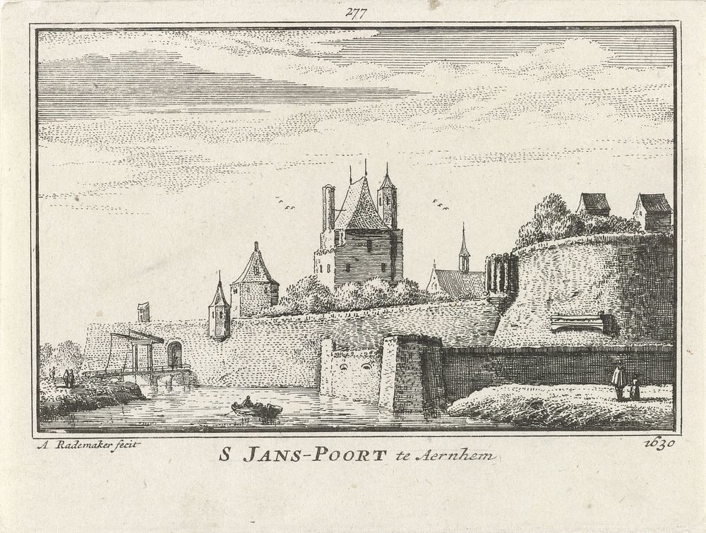 Sint-Janspoort te Arnhem (1727 - 1733) by Abraham Rademaker, Willem Barents and Antoni Schoonenburg