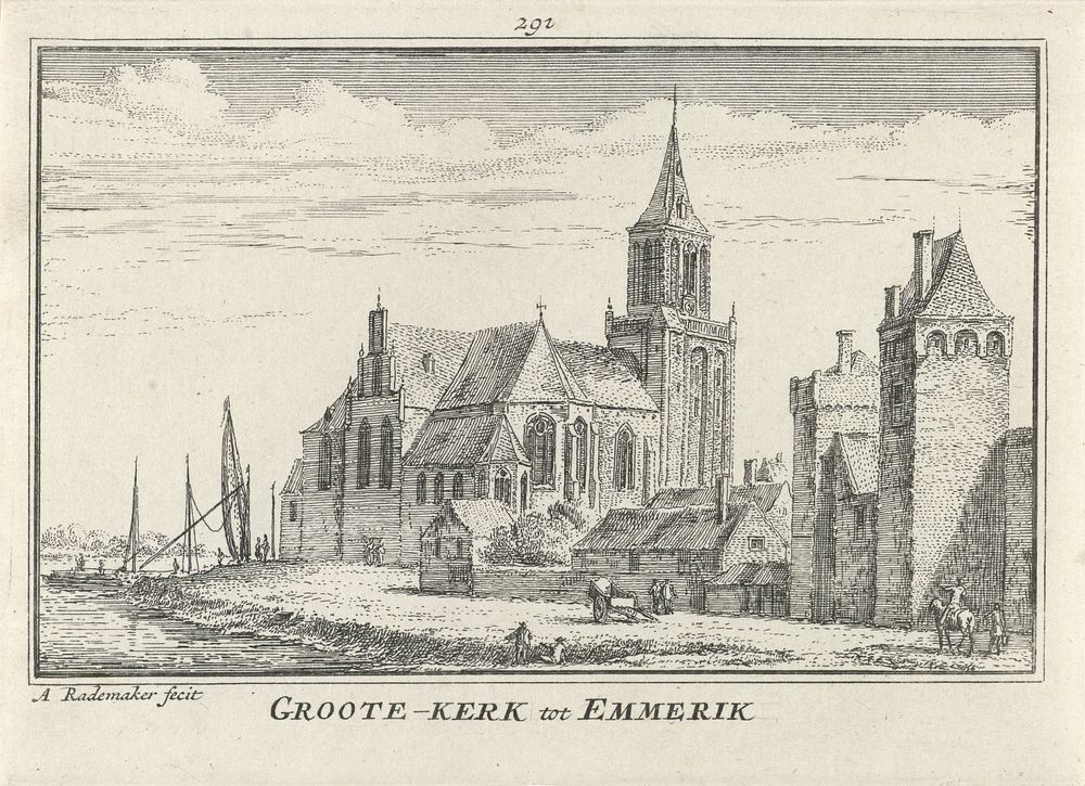 St. Martinikirche in Emmerik (1727 - 1733) by Abraham Rademaker, Willem Barents and Antoni Schoonenburg