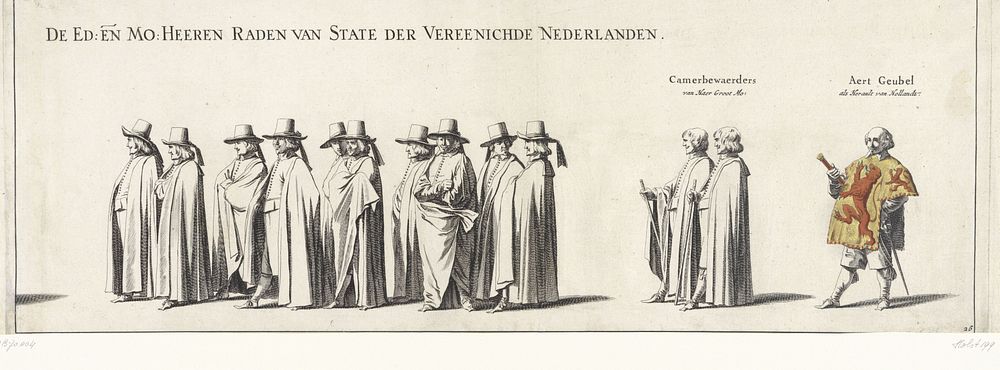 De begrafenisstoet van Frederik Hendrik (plaat nr. 26), 1647 (1647 - 1651) by Pieter Nolpe, Pieter Jansz Post, Pieter Jansz…