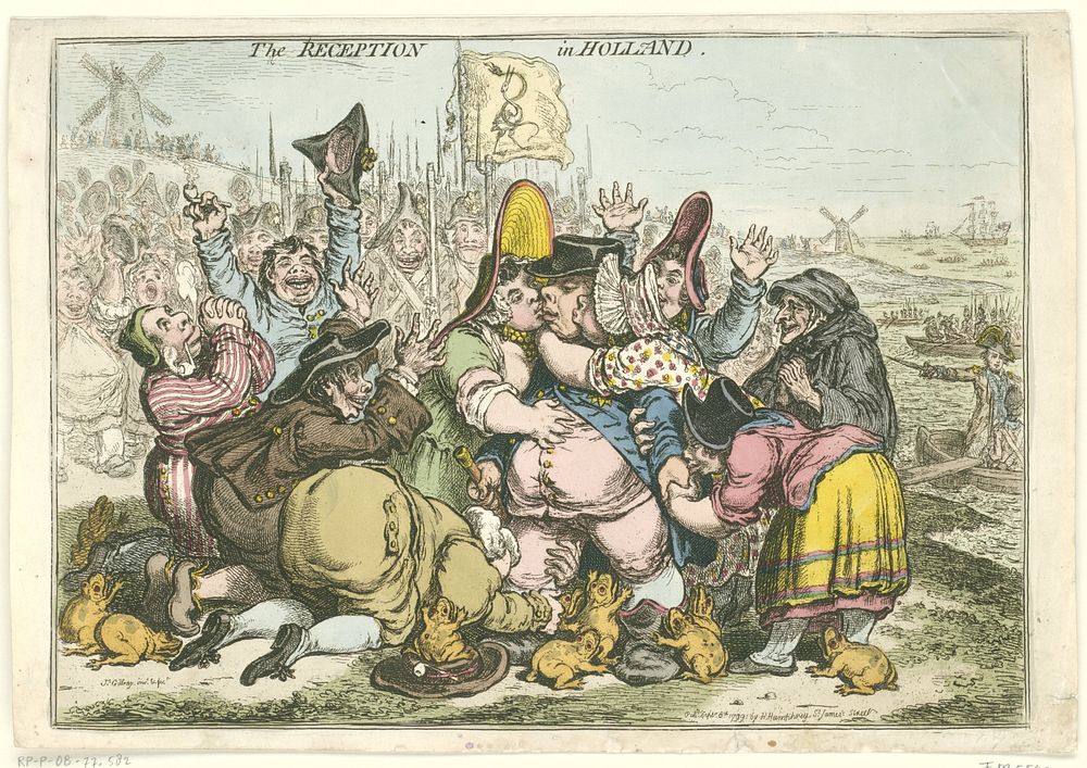 Spotprent op de terugkeer van de prins, 1799 (1799) by James Gillray and Hannah Humphrey