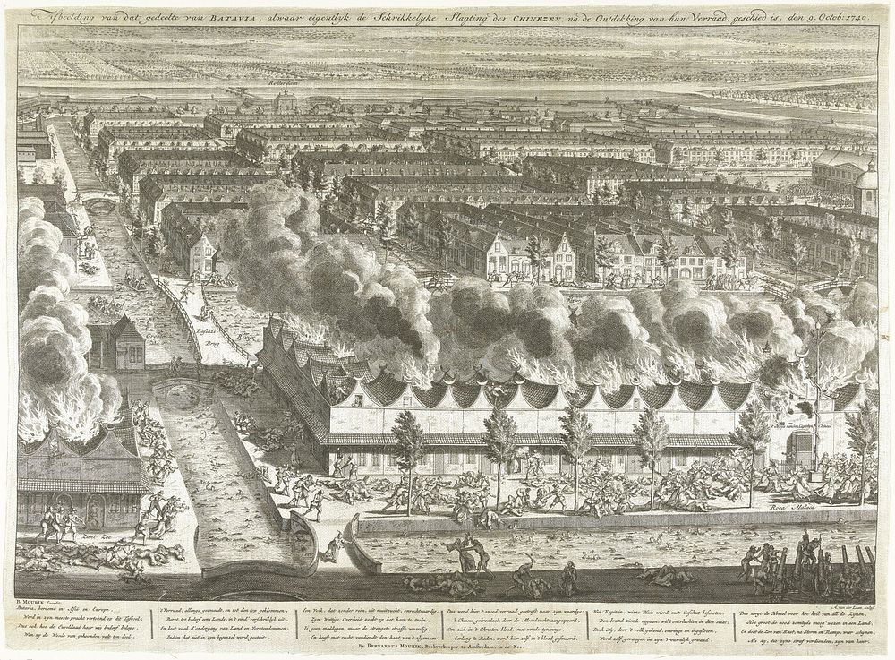 Moord op Chinezen te Batavia, 1740 (1740) by Adolf van der Laan and Bernardus Mourik