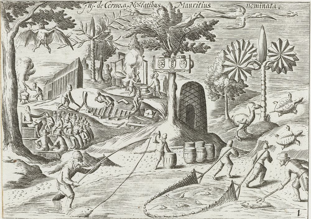 Kamp van de Nederlanders op Mauritius, 1598 (1600 - 1649) by anonymous