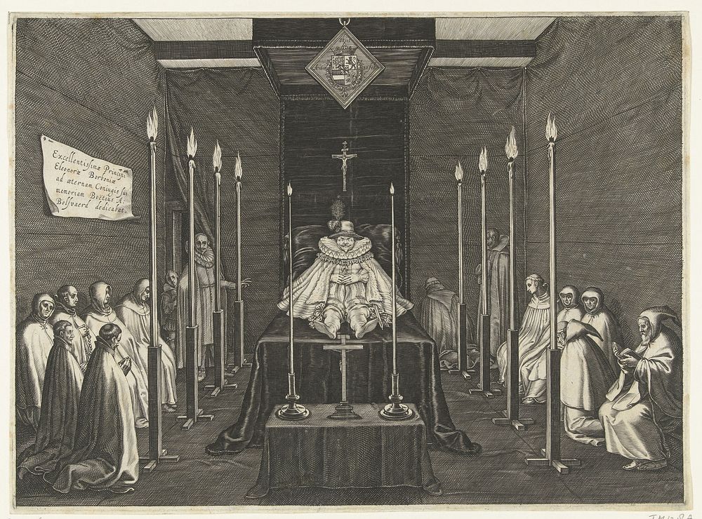 Praalbed van prins Filips Willem, 1618 (1618) by Boëtius Adamsz Bolswert, Éléonore de Bourbon and Boëtius Adamsz Bolswert