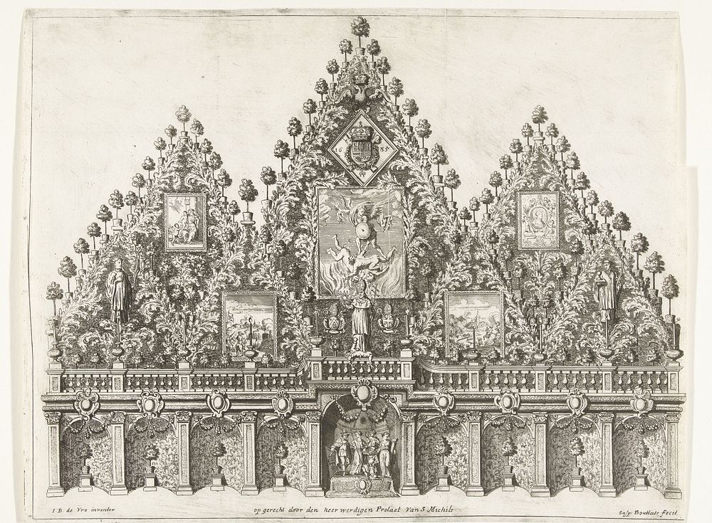 Arcade opgericht voor de Sint-Michielsabdij, 1685 (1685) by Gaspar Bouttats and Jean Baptiste de Vre