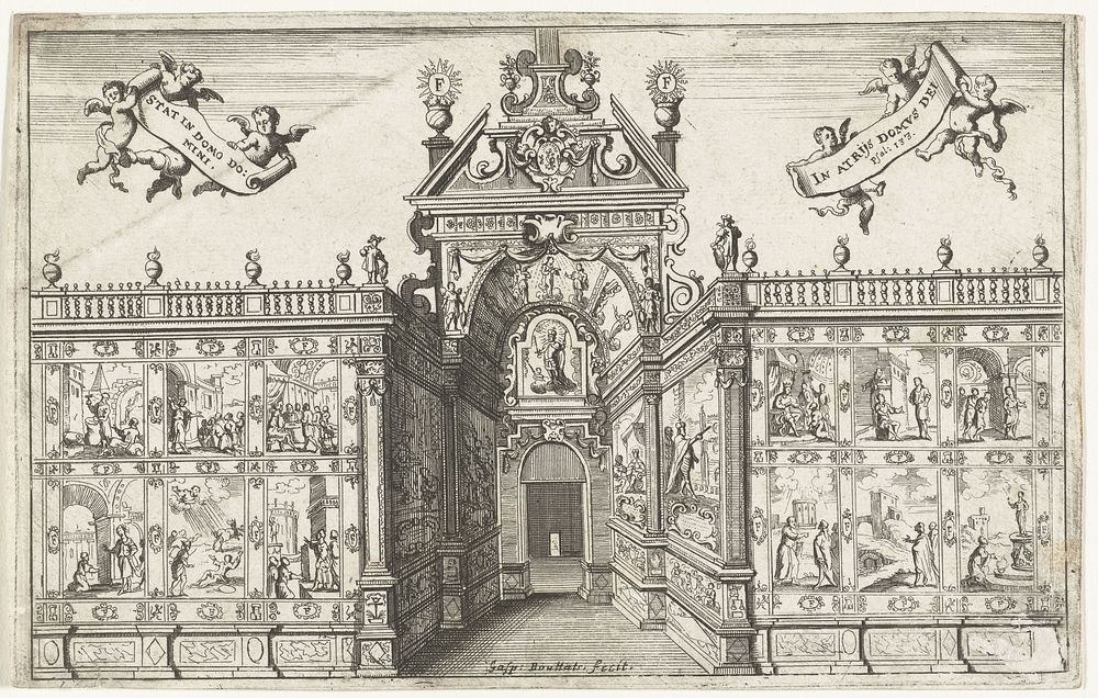Ceremoniële ingang voor een kerk, 1685 (1685) by Gaspar Bouttats