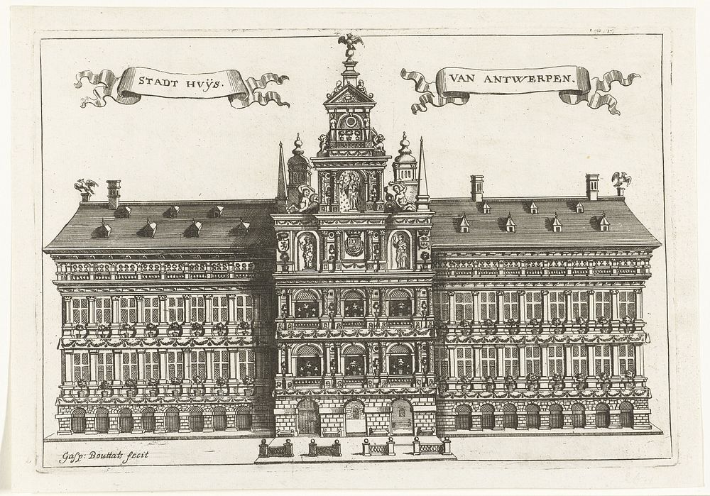 Stadhuis van Antwerpen, 1685 (1685) by Gaspar Bouttats and Godfried Maes