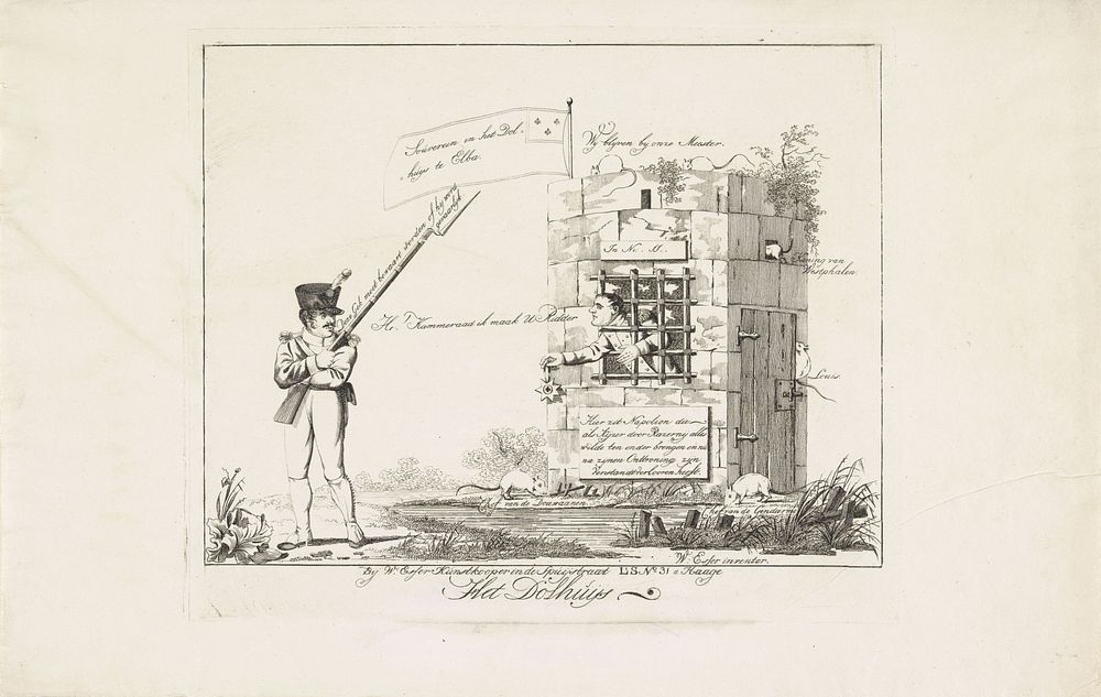 Het Dolhuijs (1814) by Wijnand Esser, Wijnand Esser and Wijnand Esser