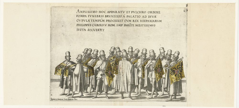 Groep muzikanten, nr. 2 (1619) by Joannes van Doetechum I, Lucas van Doetechum, Hieronymus Cock and Hendrick Hondius I