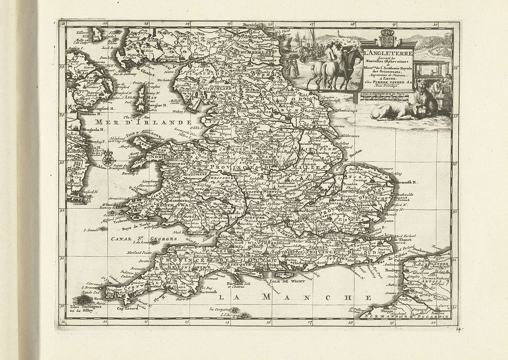 Kaart van Engeland, 1726 (1726) by anonymous and Pieter van der Aa I
