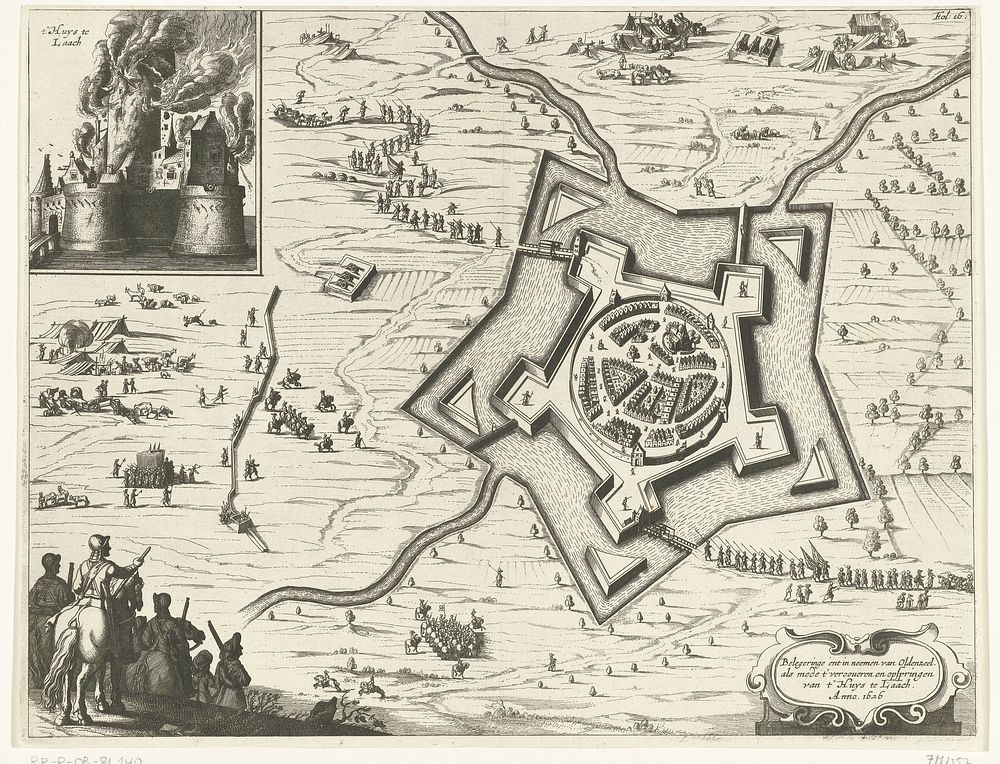 Beleg en inname van Oldenzaal, 1626 (1651) by anonymous and Jodocus Janssonius