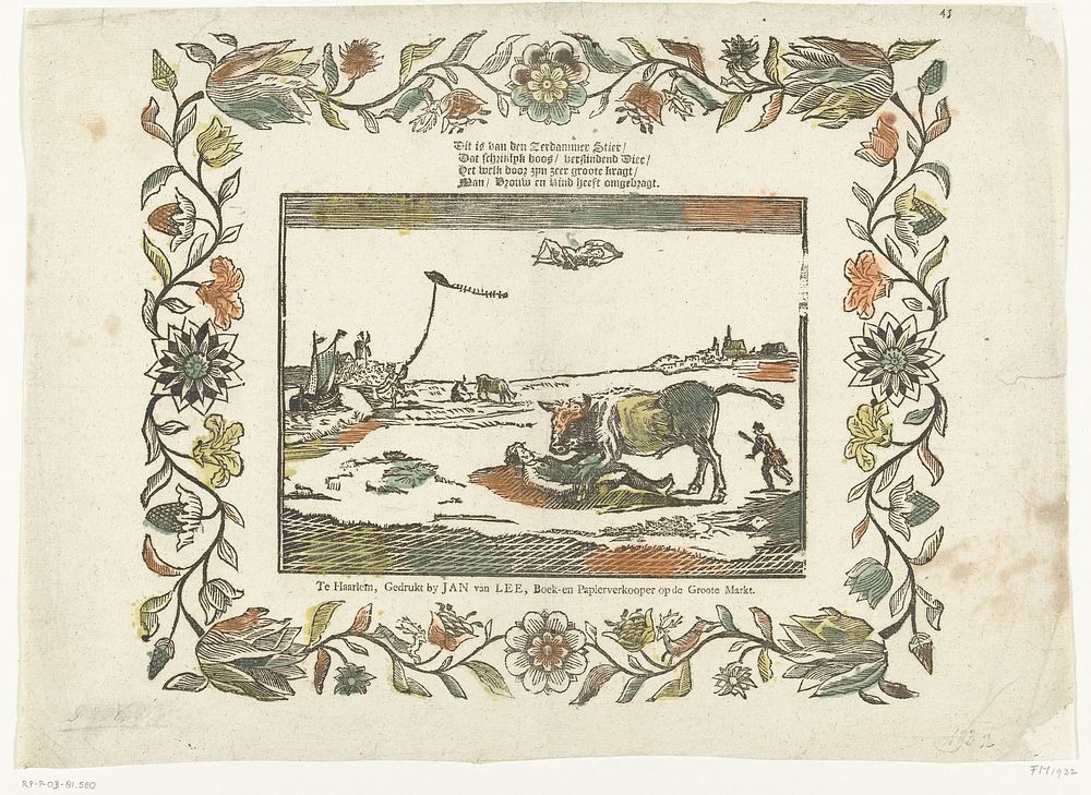 De wreedheid van de stier, 1647 (1790 - 1799) by anonymous