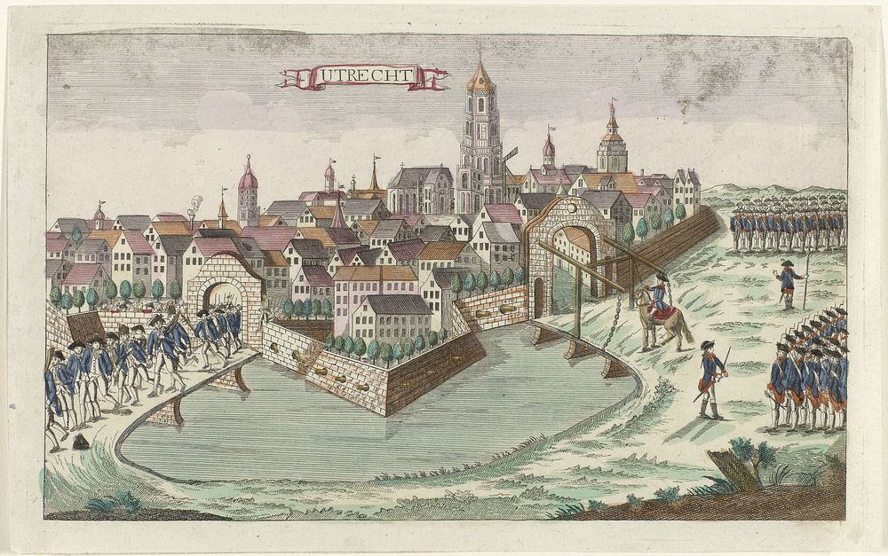 Patriotten verlaten Utrecht, 1787 (1787) by anonymous and Georg Balthasar Probst