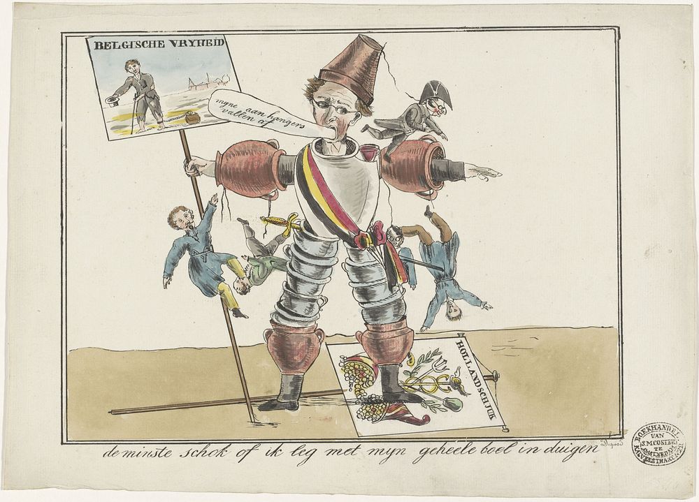 Spotprent op De Potter, ca. 1830 (1830 - 1832) by anonymous and S M Coster
