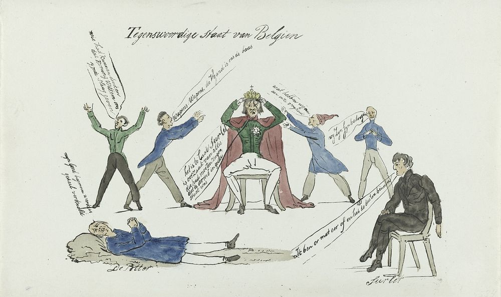 Spotprent op de wanhopige staat van België, 1831 (1831) by anonymous