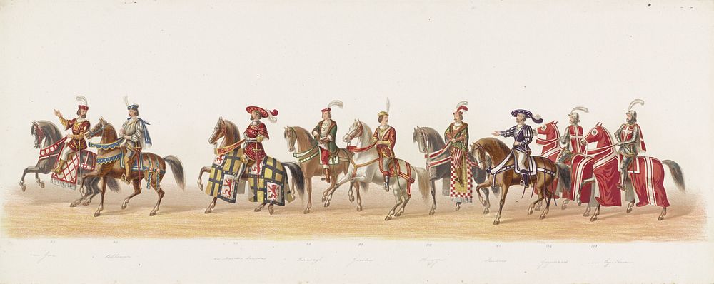 Delftse optocht van 1873 (zevende plaat) (1873) by anonymous, Tresling and Comp and J Waltman II