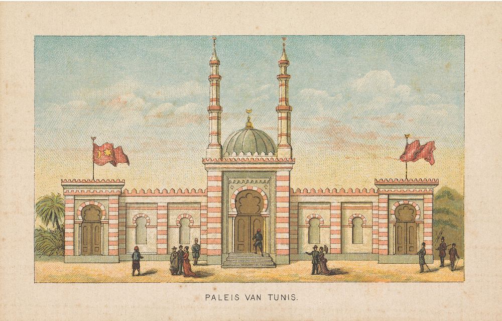 Paleis van Tunis op de Wereldtentoonstelling in Amsterdam, 1883 (1883) by anonymous, Emrik and Binger and Het Nieuws van den…