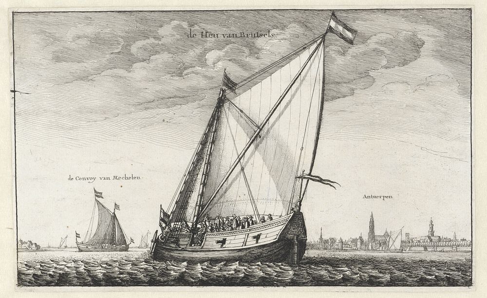Gezicht op de Schelde bij Antwerpen (1647) by Wenceslaus Hollar and Wenceslaus Hollar