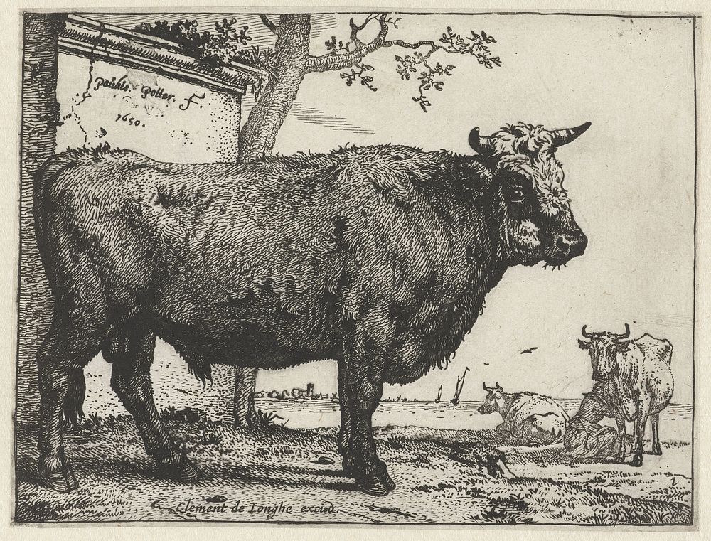Stier (1650) by Paulus Potter, Paulus Potter and Clement de Jonghe
