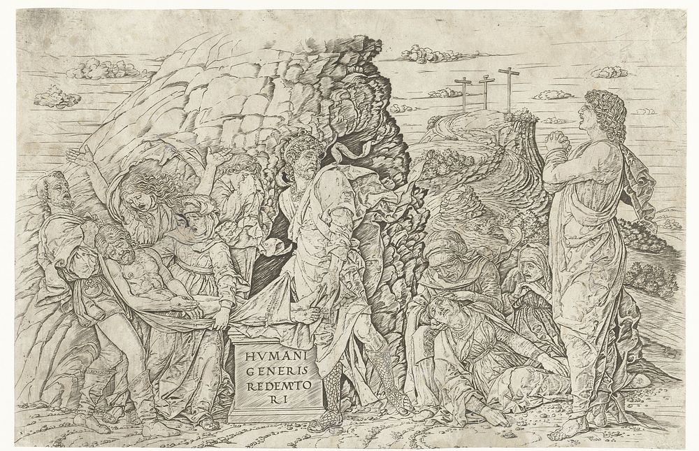 Graflegging van Christus (1460 - 1470) by Andrea Mantegna and Andrea Mantegna