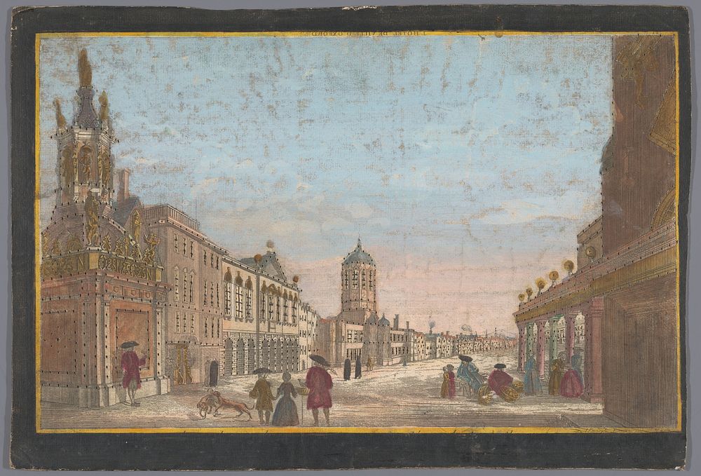 Gezicht op het Stadhuis te Oxford (1700 - 1799) by anonymous and anonymous
