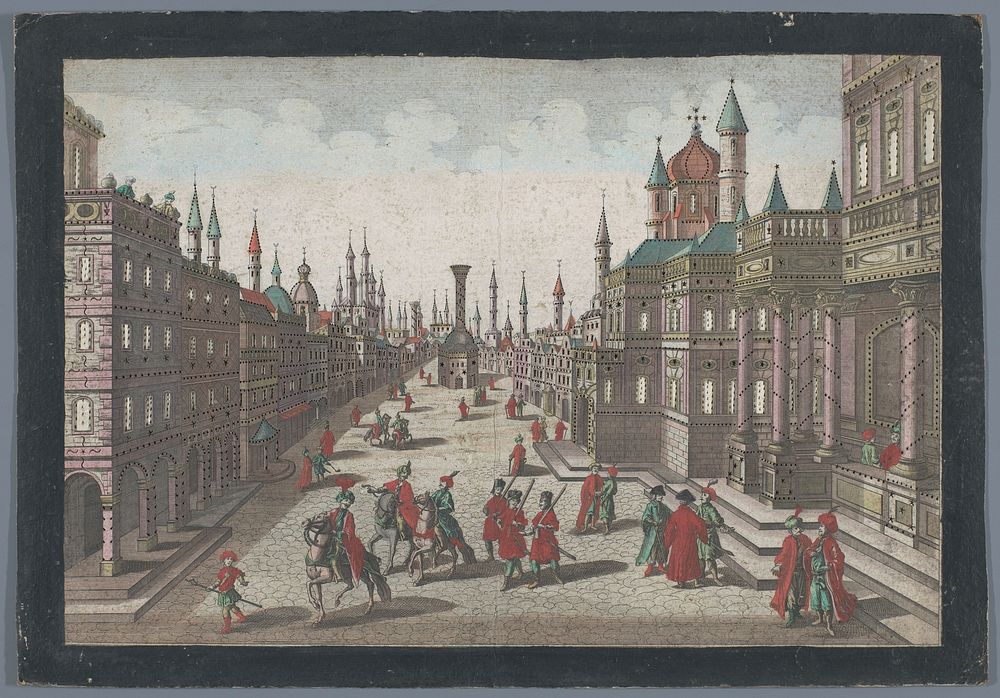 Gezicht op de goederenopslag te Wroclaw (1742 - 1801) by Georg Balthasar Probst, anonymous and Friedrich Bernhard Werner