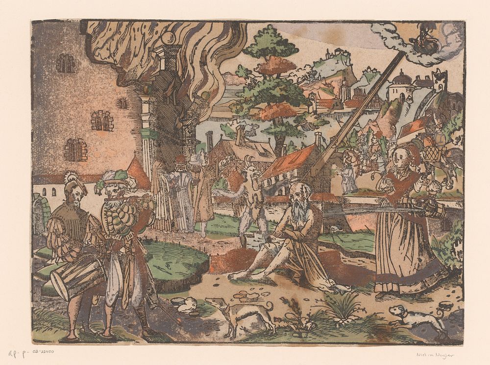 Beproeving van Job (1500 - 1599) by anonymous and Monogrammist SC graveur