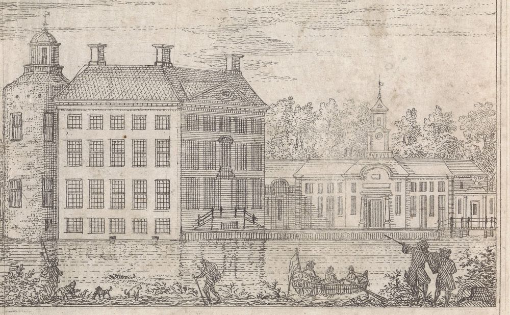 Gezicht op Kasteel Rosendael (1727) by Abraham Zeeman