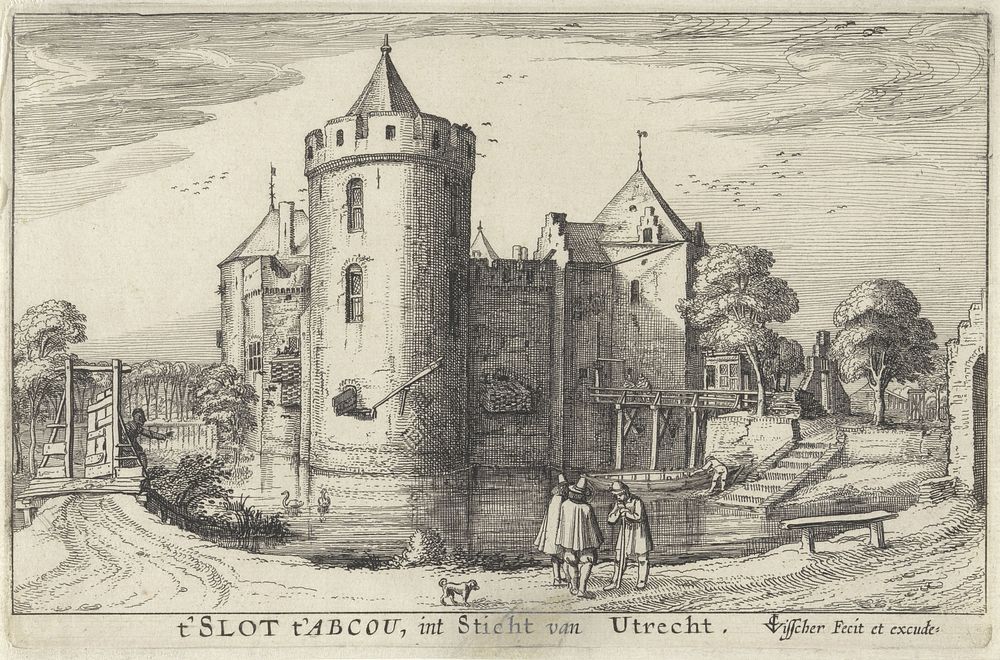 Kasteel Abcoude (1617) by Claes Jansz Visscher II and Claes Jansz Visscher II