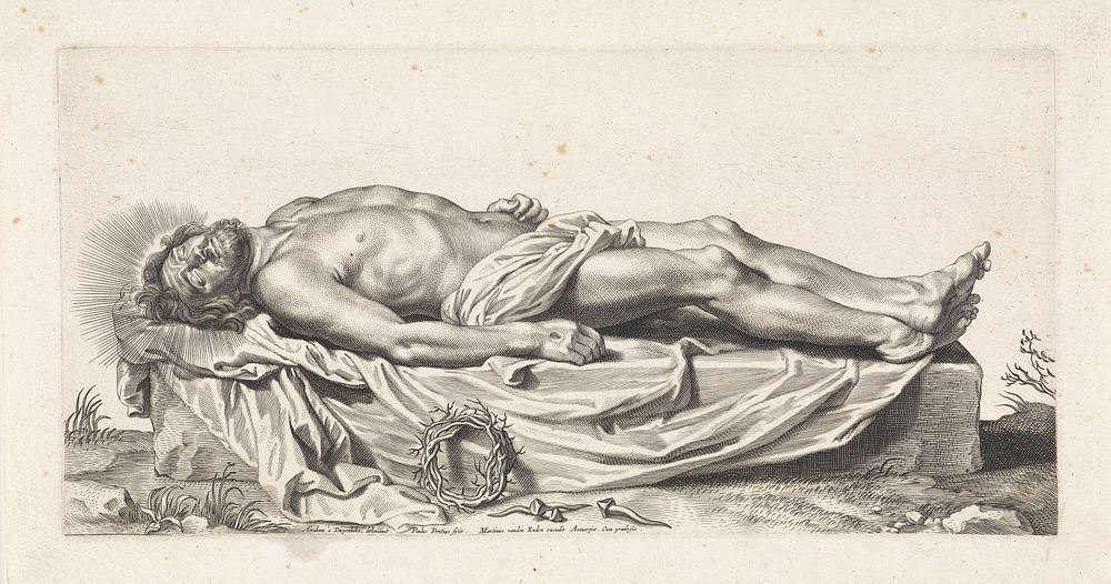 Lichaam van de dode Christus (1616 - 1657) by Paulus Pontius, Abraham van Diepenbeeck and Martinus van den Enden