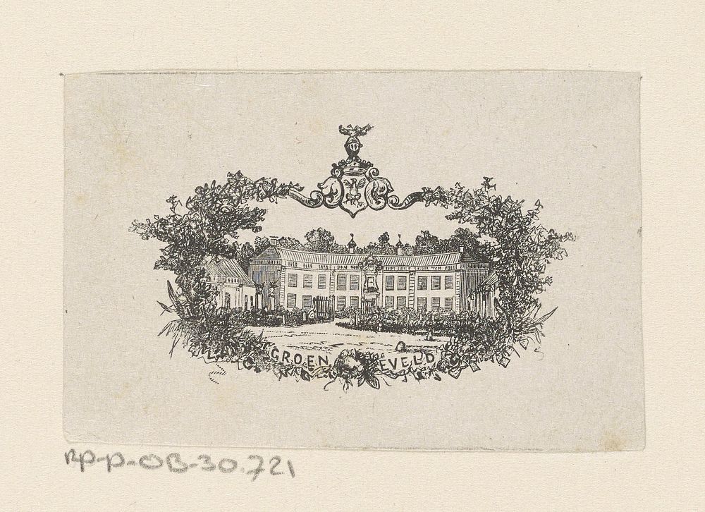 Kasteel Groeneveld te Baarn (1836 - 1912) by Isaac Weissenbruch