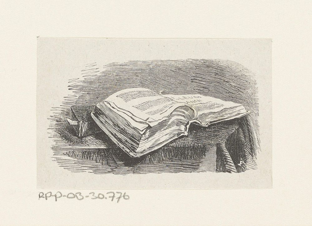Open Book on a Table (1860 - 1899) by Isaac Weissenbruch