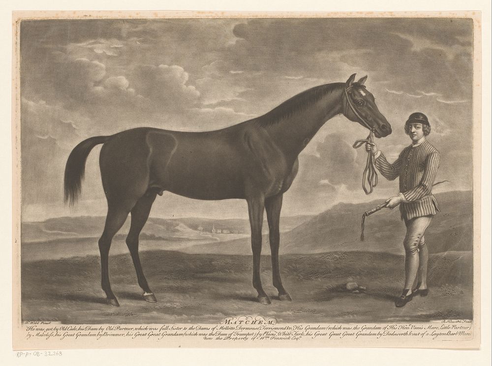 Racepaard met jockey (1731 - 1775) by Richard Houston and W Webb