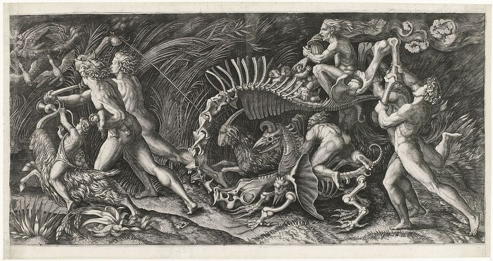 The Carcass (c. 1520) by Agostino Veneziano, Rafaël and Battista Dossi