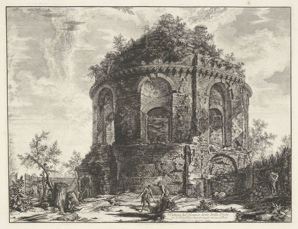 Tempio della Tosse bij Tivoli (1748 - 1778) by Giovanni Battista Piranesi and Giovanni Battista Piranesi