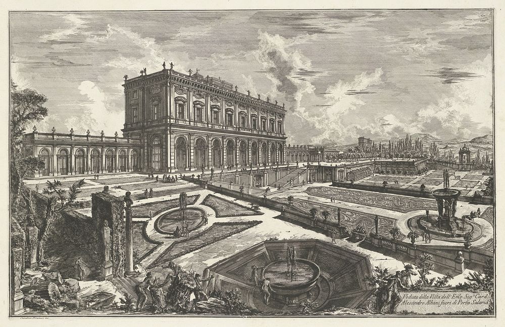 Villa Albani te Rome (1748 - 1778) by Giovanni Battista Piranesi and Giovanni Battista Piranesi