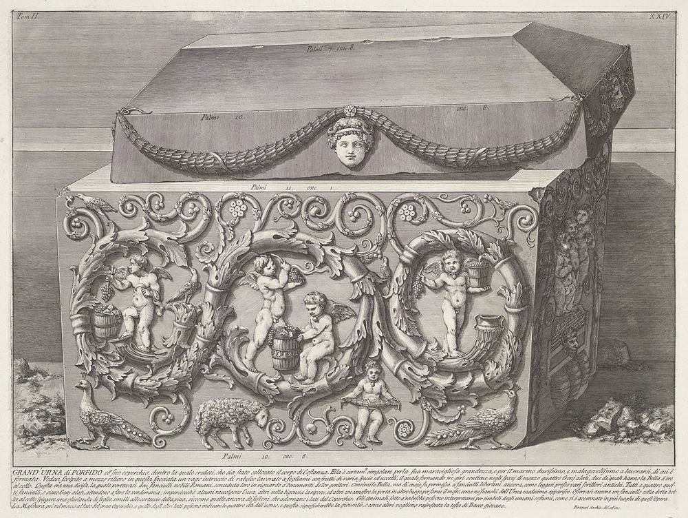 Sarcofaag van Constantina (c. 1756 - c. 1757) by Giovanni Battista Piranesi and Giovanni Battista Piranesi