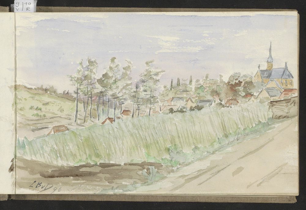 Gezicht op Heerlen (1896) by jonkheer Johannes Ludovicus Paulus Bosch van Drakestein
