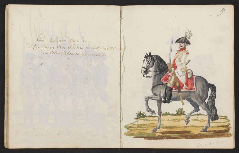 Uniform van een ruiter van het Regiment van der Hoop (1795) by S G Casten