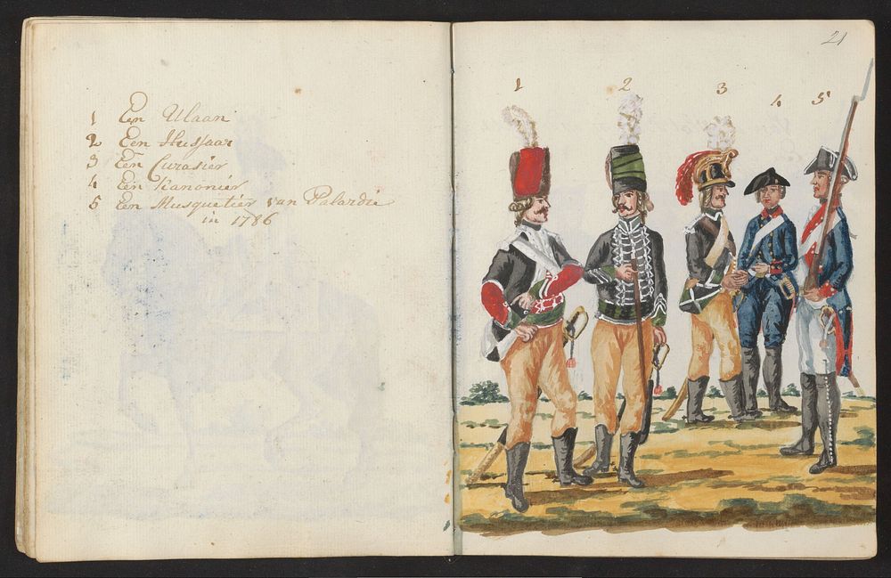 Verschillende uniform van 1786 (1795) by S G Casten
