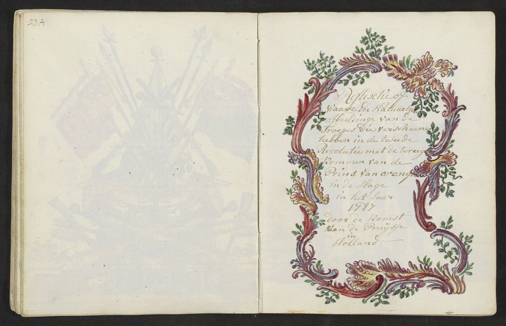 Titel voor het derde hoofdstuk over de nieuwe uniformen na de komst van de Pruisische troepen in 1787 (1795 - 1796) by S G…
