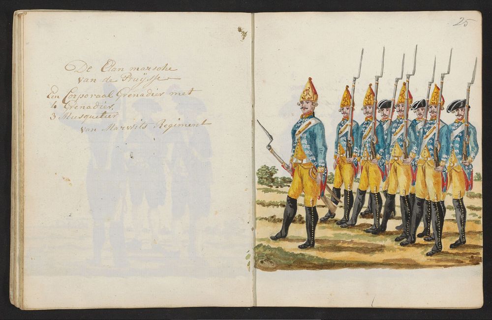 Uniformen van het Pruisische Marwits Regiment in 1787 (1795 - 1796) by S G Casten