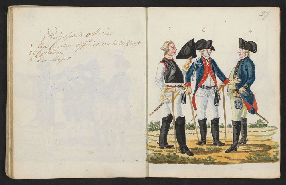 Uniformen van Pruisische officieren (1795 - 1796) by S G Casten