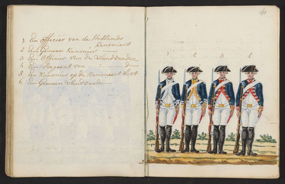 Uniformen van Musketiers (1795 - 1796) by S G Casten