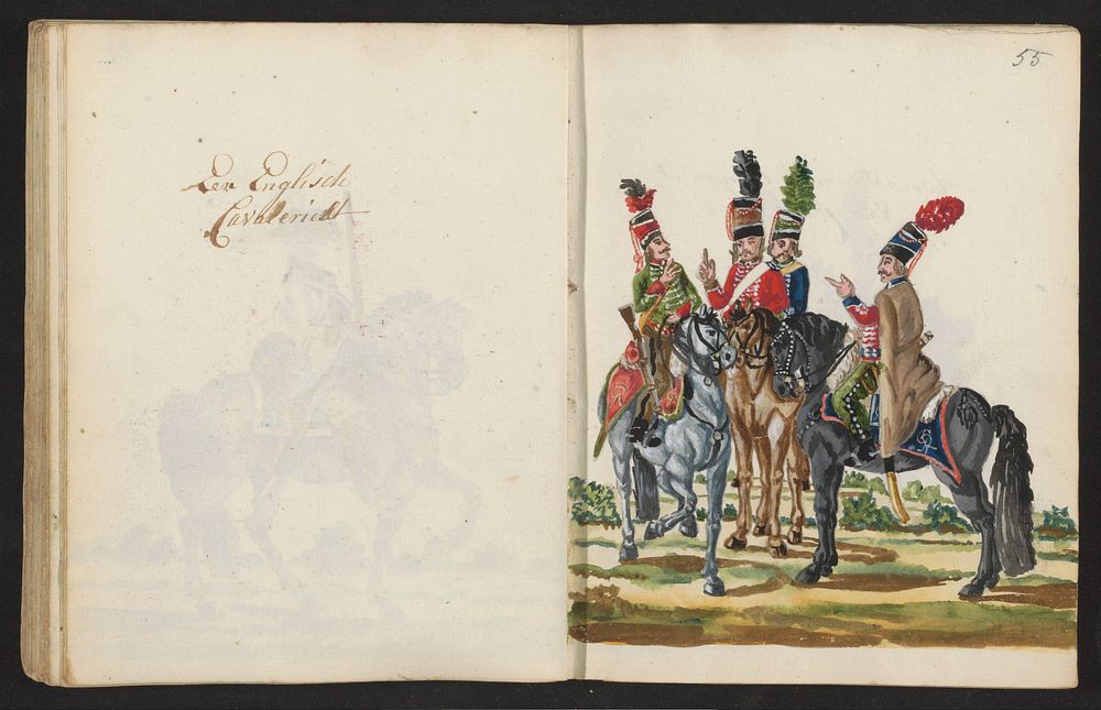 Uniformen van Engelse cavalerie (1795 - 1796) by S G Casten