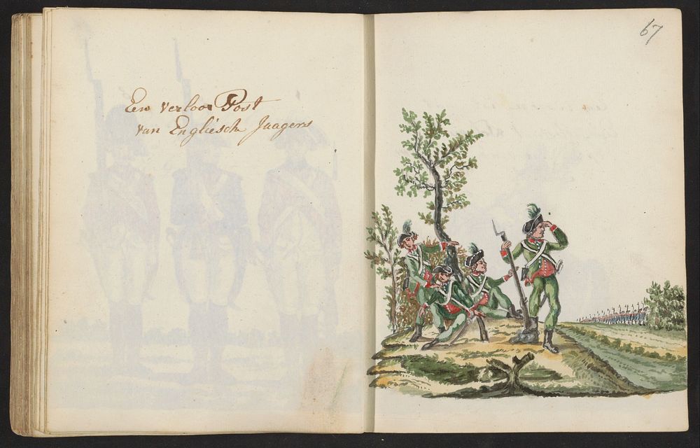 Uniformen van Engelse jagers (1795 - 1796) by S G Casten